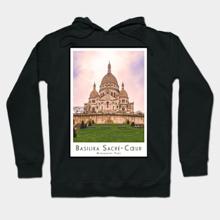 Retro Vintage  Basilica Sacré-Cœur - Sacre Coeur  in Montmartre, Paris Hoodie